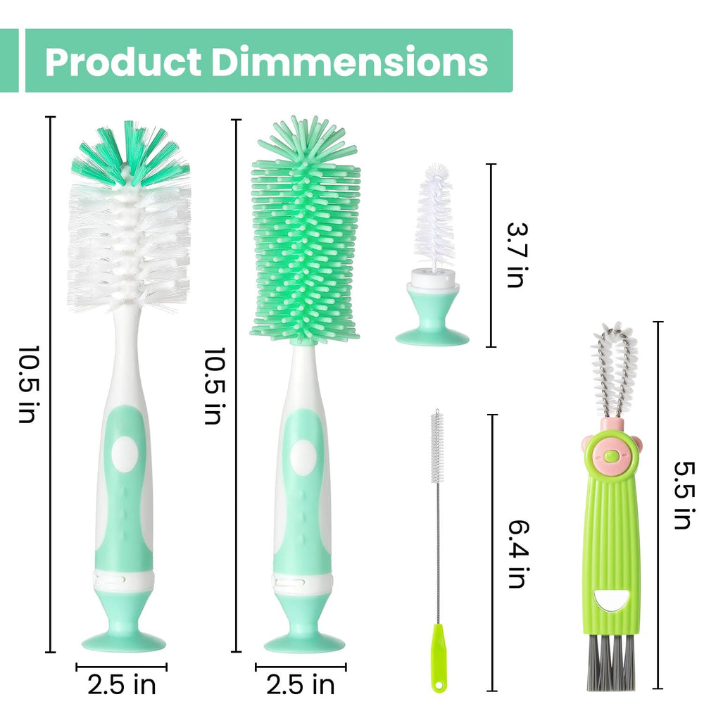Ariseno nylon bottle brush cleans baby bottles efficiently.