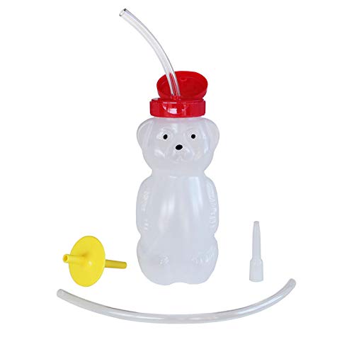 ARK Therapeutic Bear Bottle Kit cap-snap-close enables mess-free sipping and easier straw introduction.