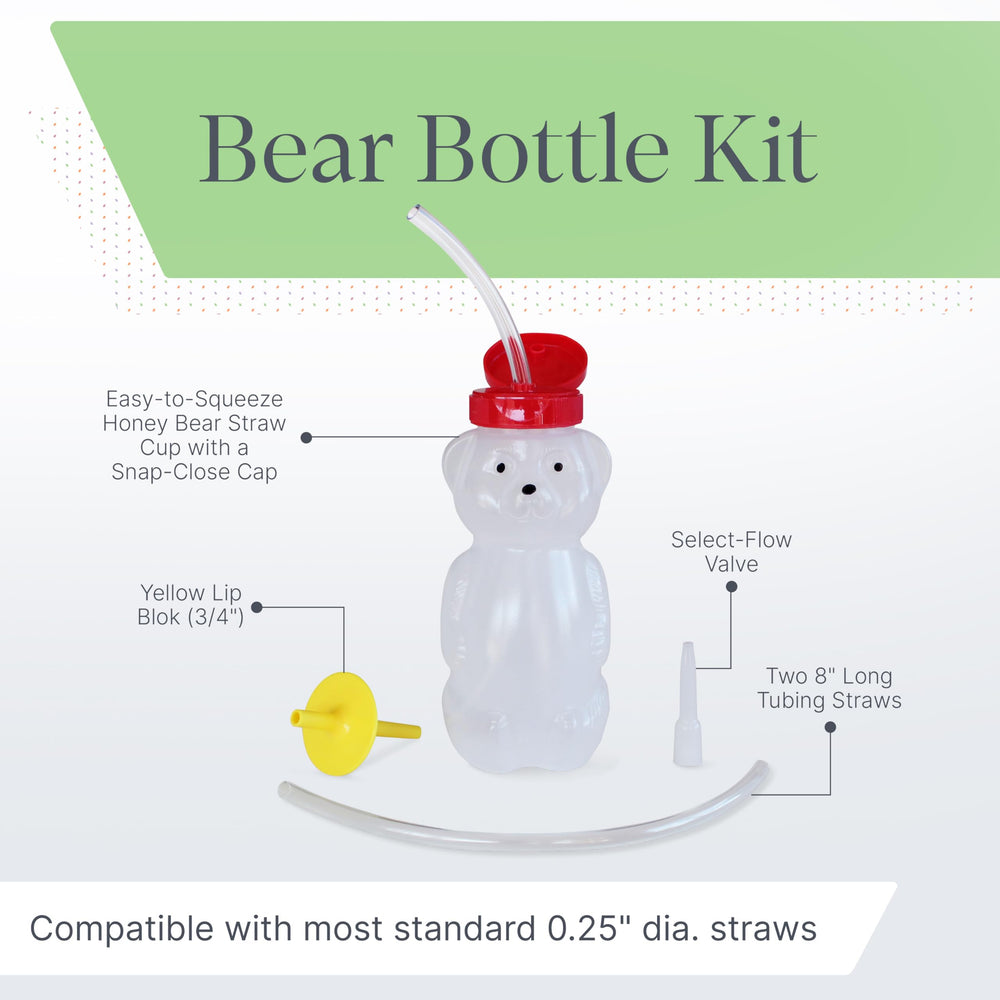 ARK Therapeutic Bear Bottle Kit one-way-valve demonstrates reduced effort for beginners.