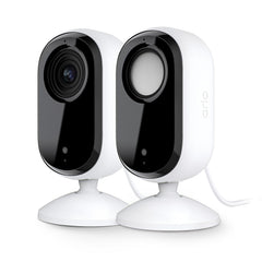 Arlo Essential indoor camera setup guide shows quick Wi-Fi setup for instant home monitoring.