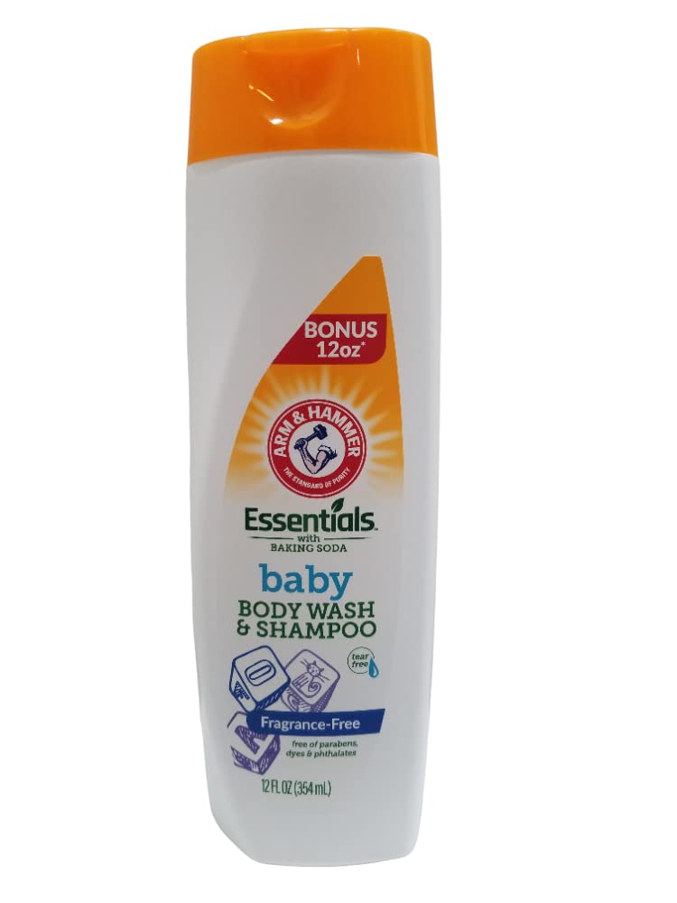Arm & Hammer Essentials Baby Wash bath-time scene for babies.