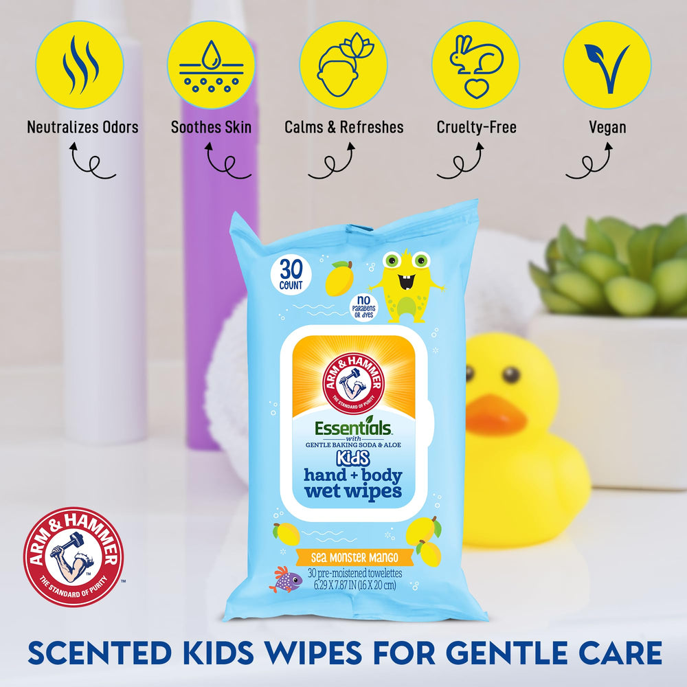 Arm & Hammer Under Watermelon Kiwi Wipes travel-bag ready for on-the-go care