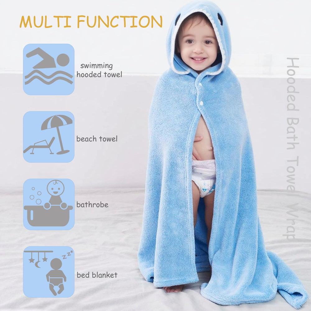 ARNUAETY Hooded Shark Towel absorbency close-up demonstrating fast moisture absorption
