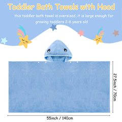 ARNUAETY Hooded Shark Towel hood detail showing soft, skin-friendly flannel material