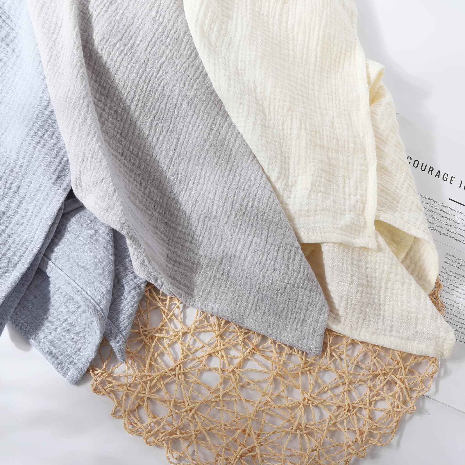 Arnzion muslin swaddle stroller-shade setup offers sun protection while keeping baby comfy