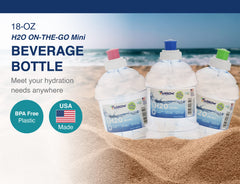 Arrow H2O six-pack bottles for convenient school and sports hydration.