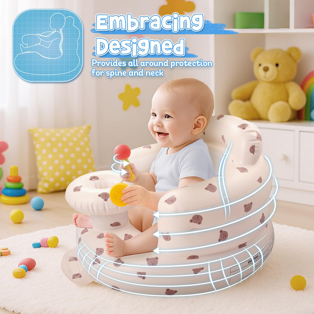 Arscniek Bear Head tray with toys keeps little hands engaged