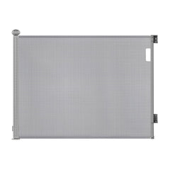 ARSHNAYAS retractable gate extended to 55 inches wide fits wide openings for pets.