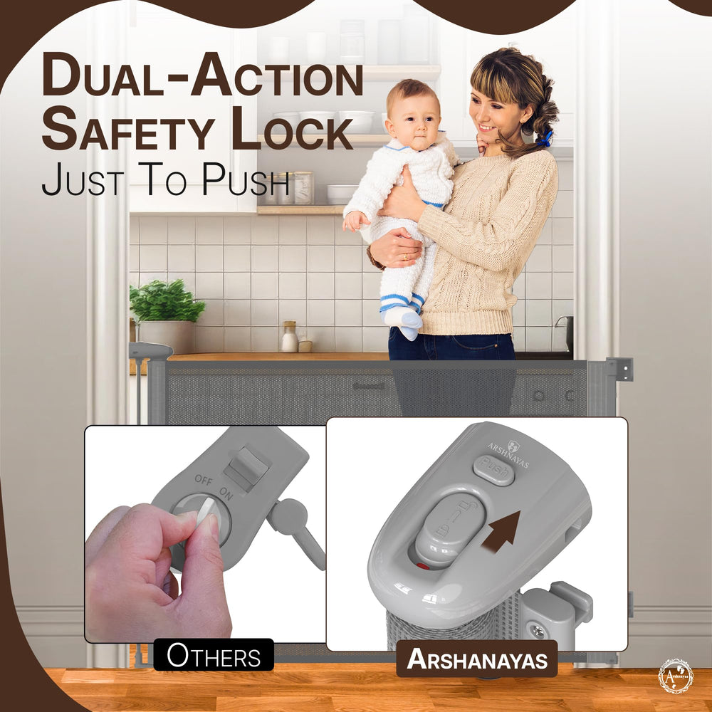 ARSHNAYAS gate suitable for indoor or outdoor use near kitchens and decks.