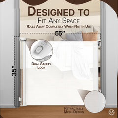 ARSHNAYAS retractable gate in kitchen entry for safe doorway