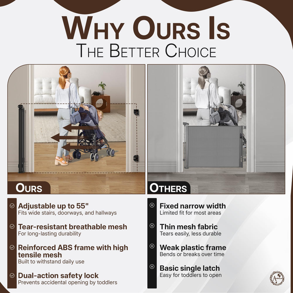 ARSHNAYAS safety tested mesh stands up to claws for pet friendly protection.