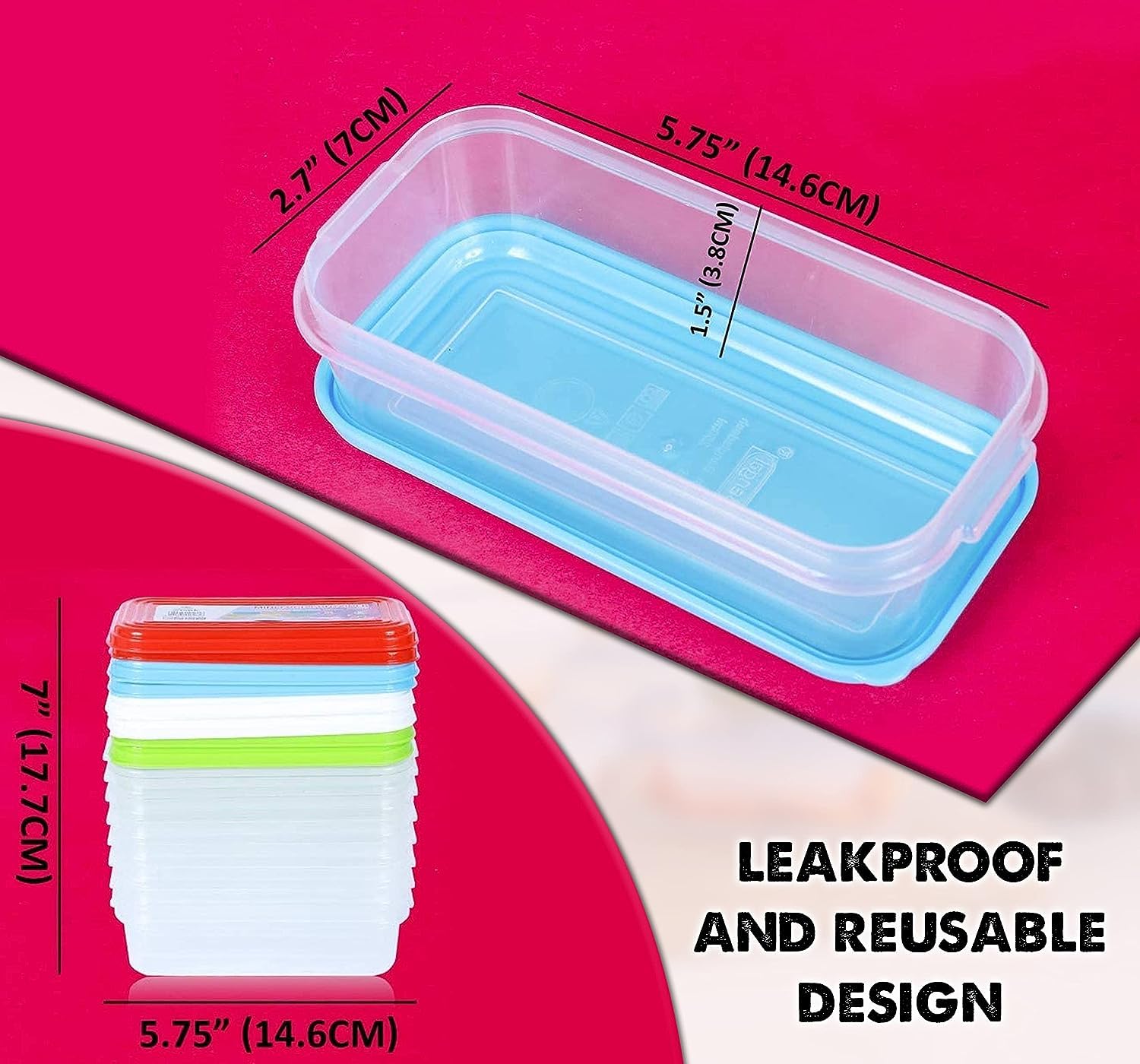 ARSUK 16-pack set supports portioning for kids' lunches, picnics, and on-the-go snacks.