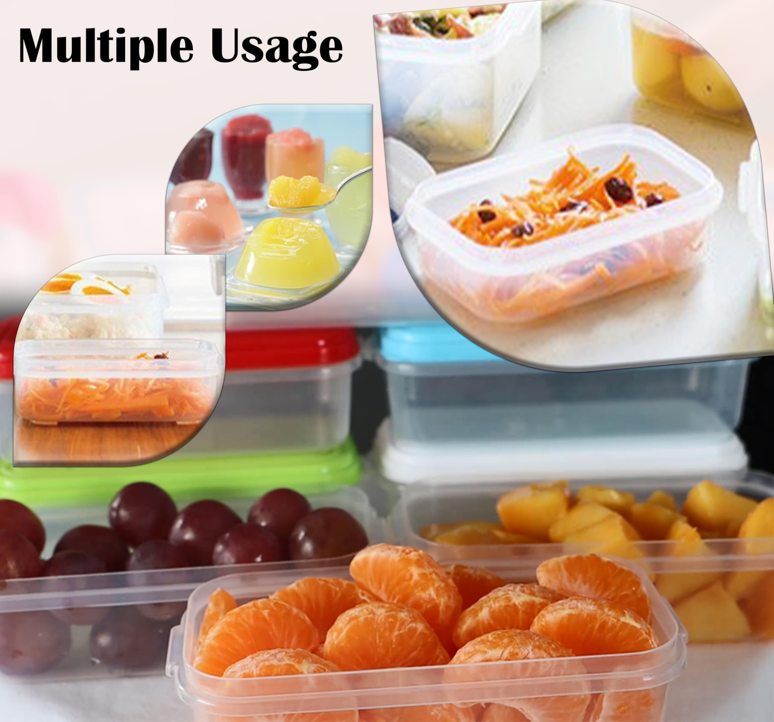 ARSUK freezer-friendly containers keep foods fresh in both freezer and fridge for leftovers.
