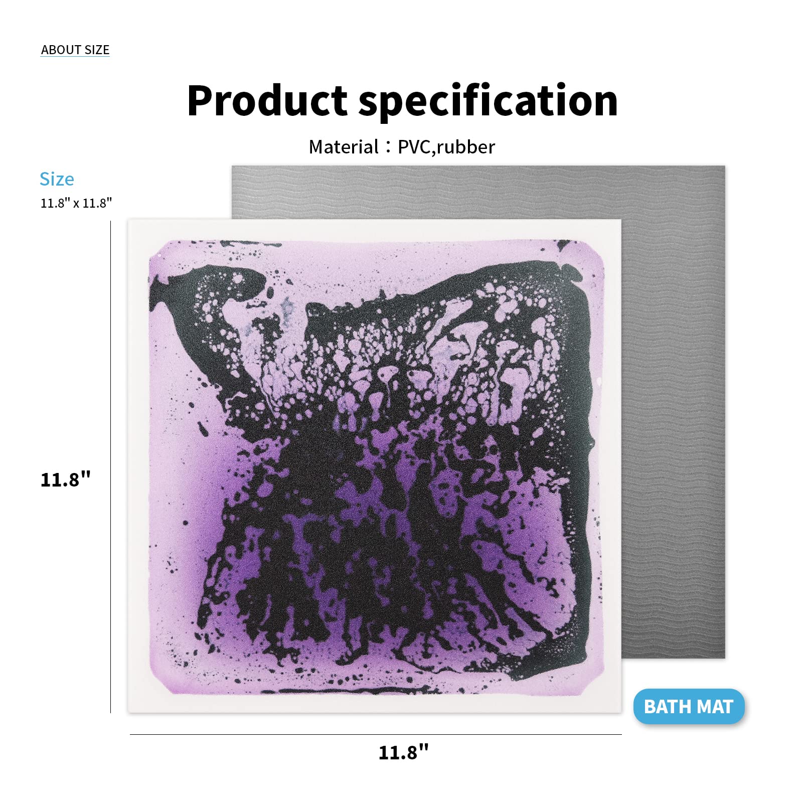 Art3d Baby Sensory Water Mats close-up liquid motion captures soothing, bubbly movement.