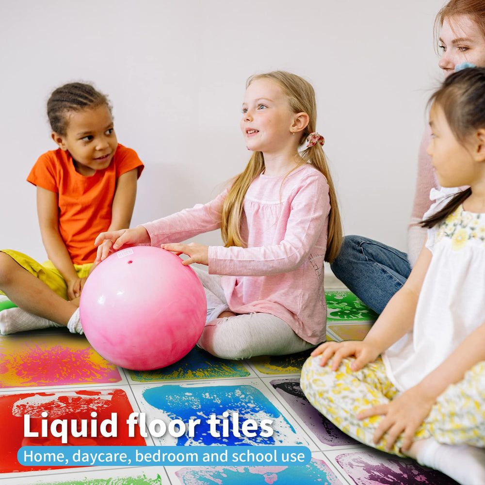 Art3d Liquid Fusion Play Mat easy clean surface for quick disinfecting.