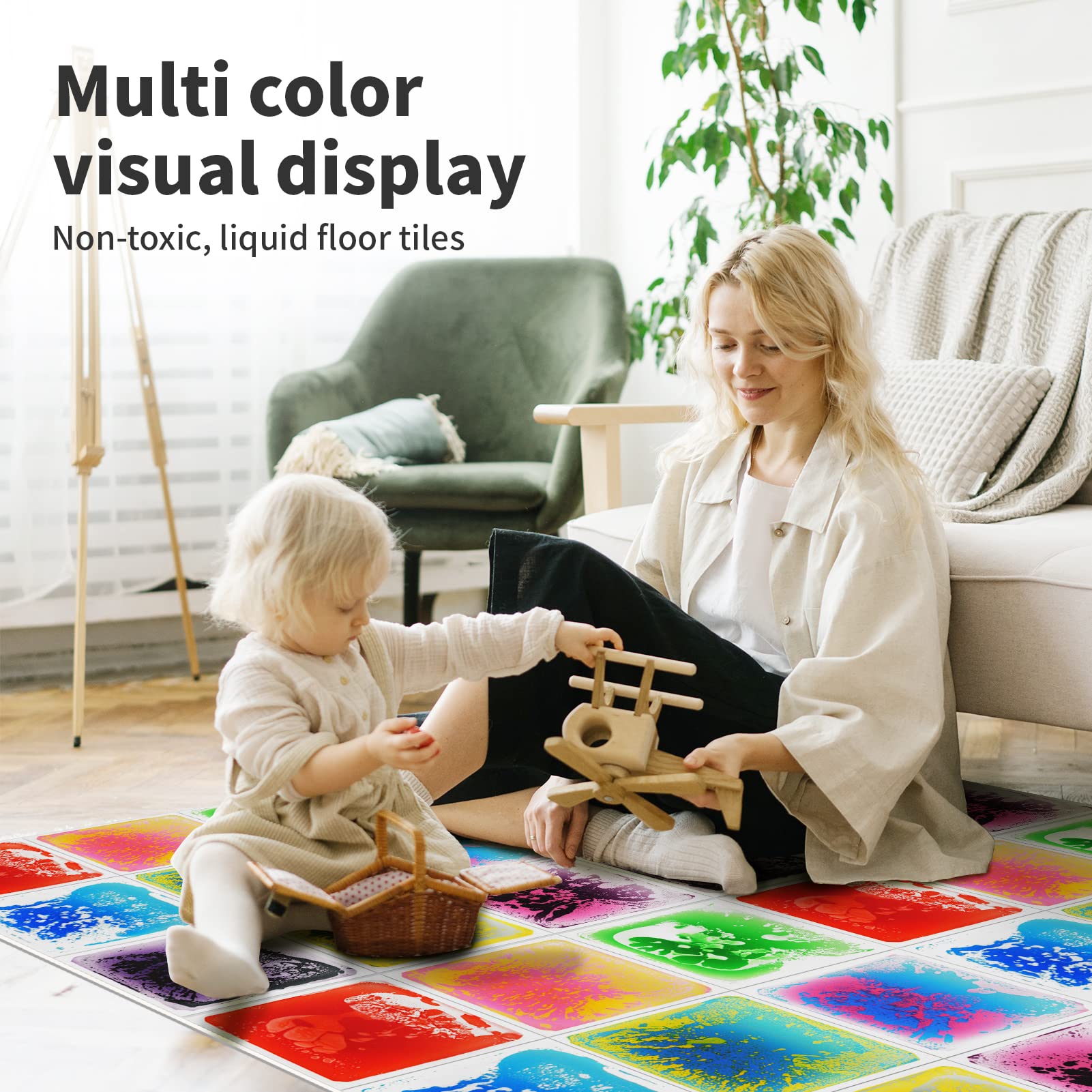 Art3d Liquid Fusion Play Mat color changing tiles inspire dynamic movement.