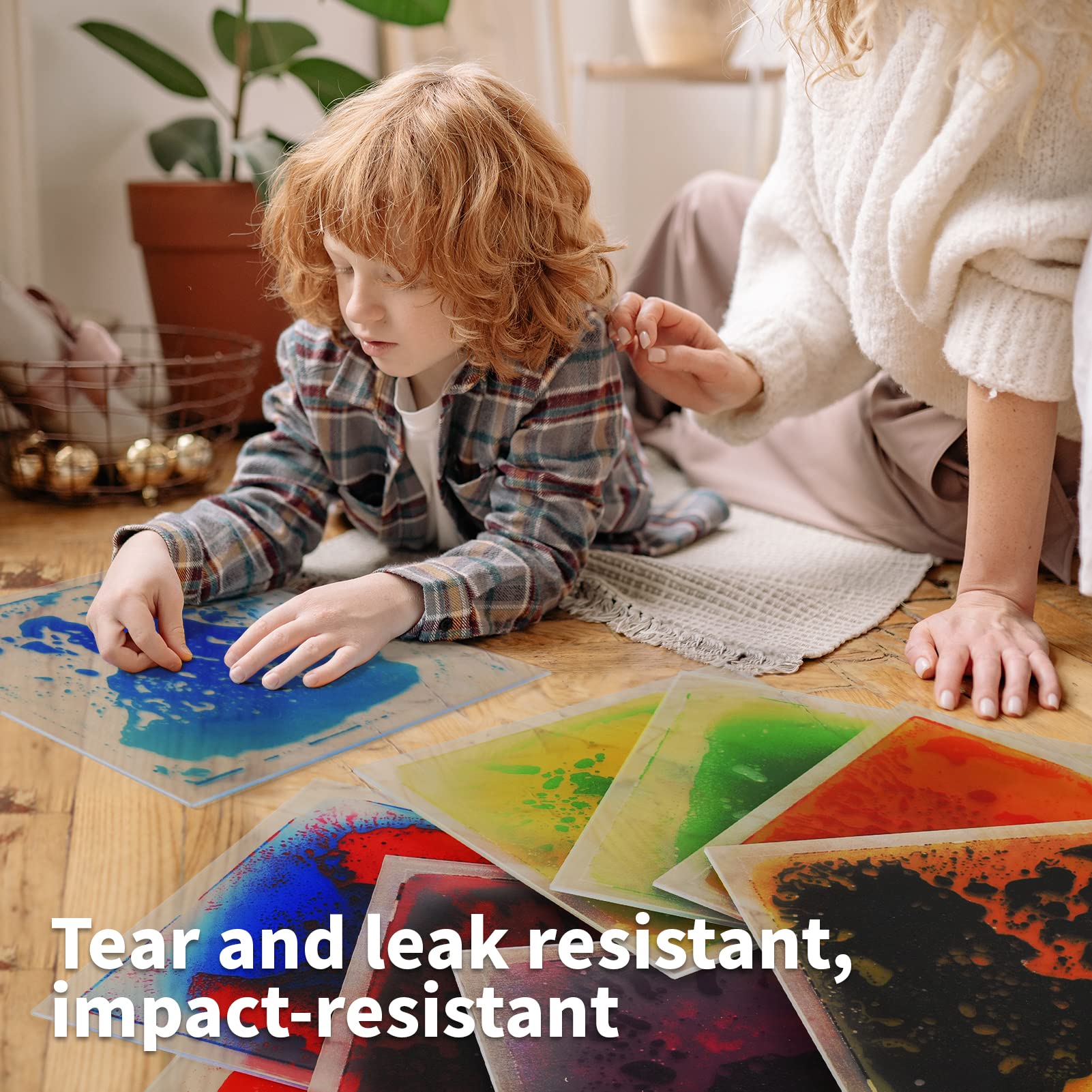 Art3d Liquid Fusion tile with anti-slip backing provides traction