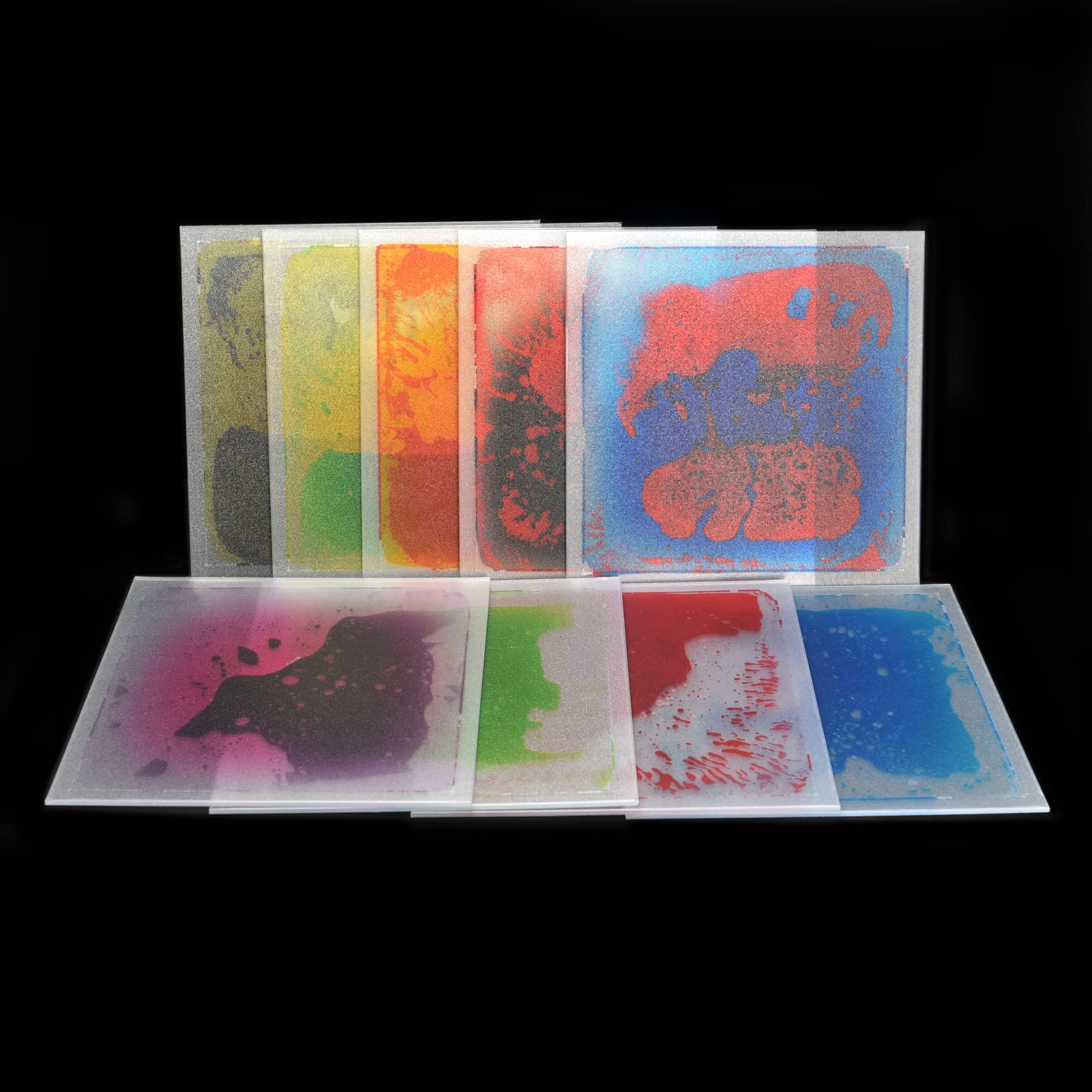 Art3d Liquid Fusion tile pack laid out in classroom setup
