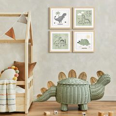 ArtbyHannah framed nursery decor features safari animals prints ideal for kids' bedrooms.