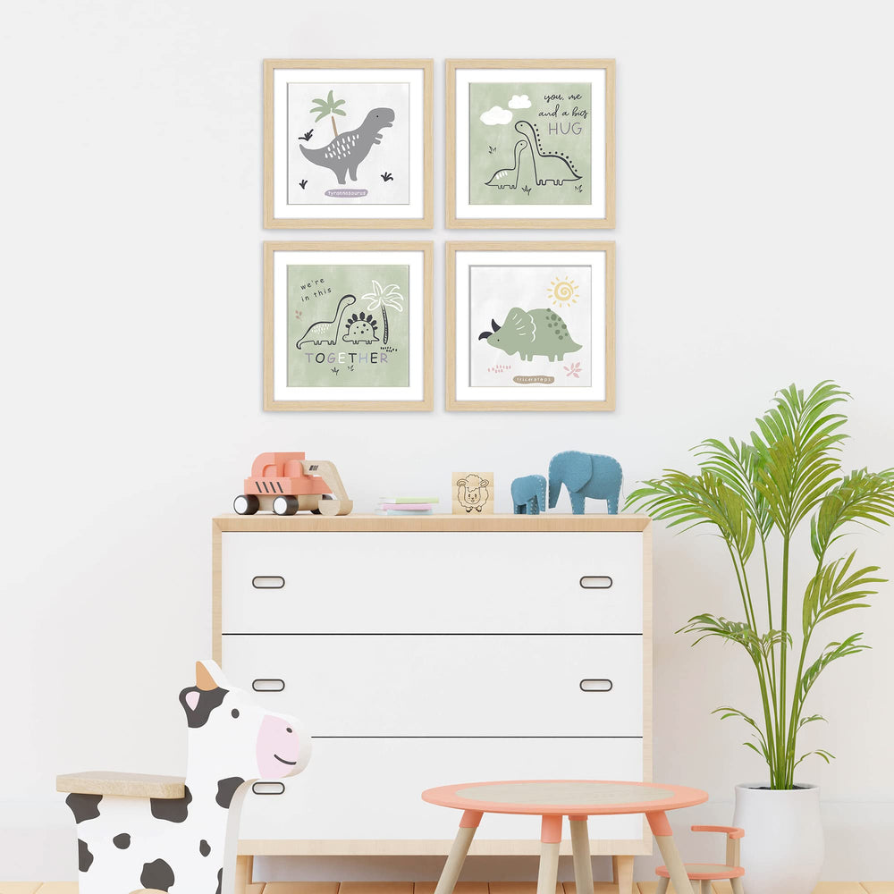 ArtbyHannah ready-to-hang frames include pre-installed hooks for quick nursery updates.