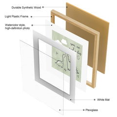 ArtbyHannah kid-friendly wall decor uses plexiglass cover for safe, shatter-resistant display.