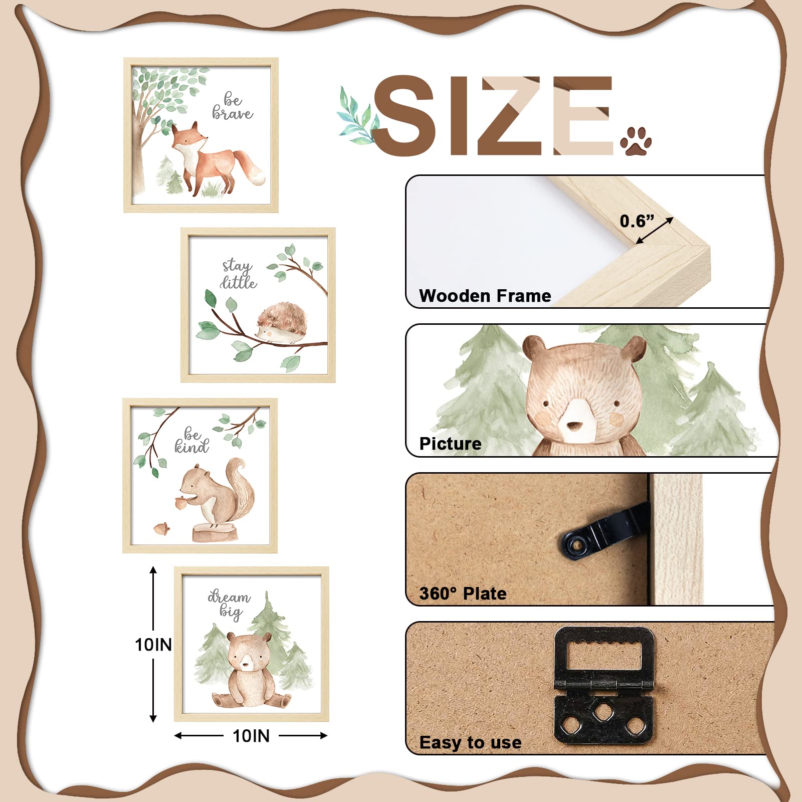 ArtbyHannah framed bear print brings friendly forest vibes to bathrooms.