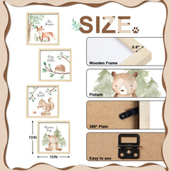 ArtbyHannah framed bear print brings friendly forest vibes to bathrooms.