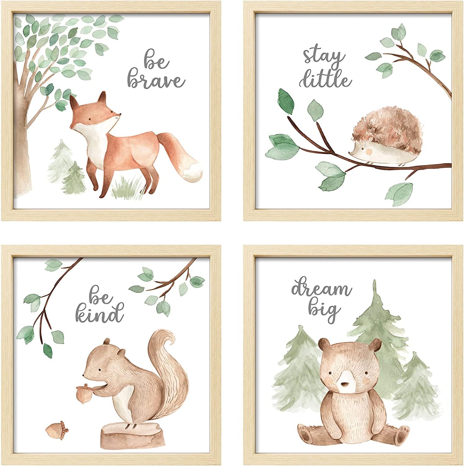 ArtbyHannah framed woodland fox print brightens nurseries with calming forest charm.