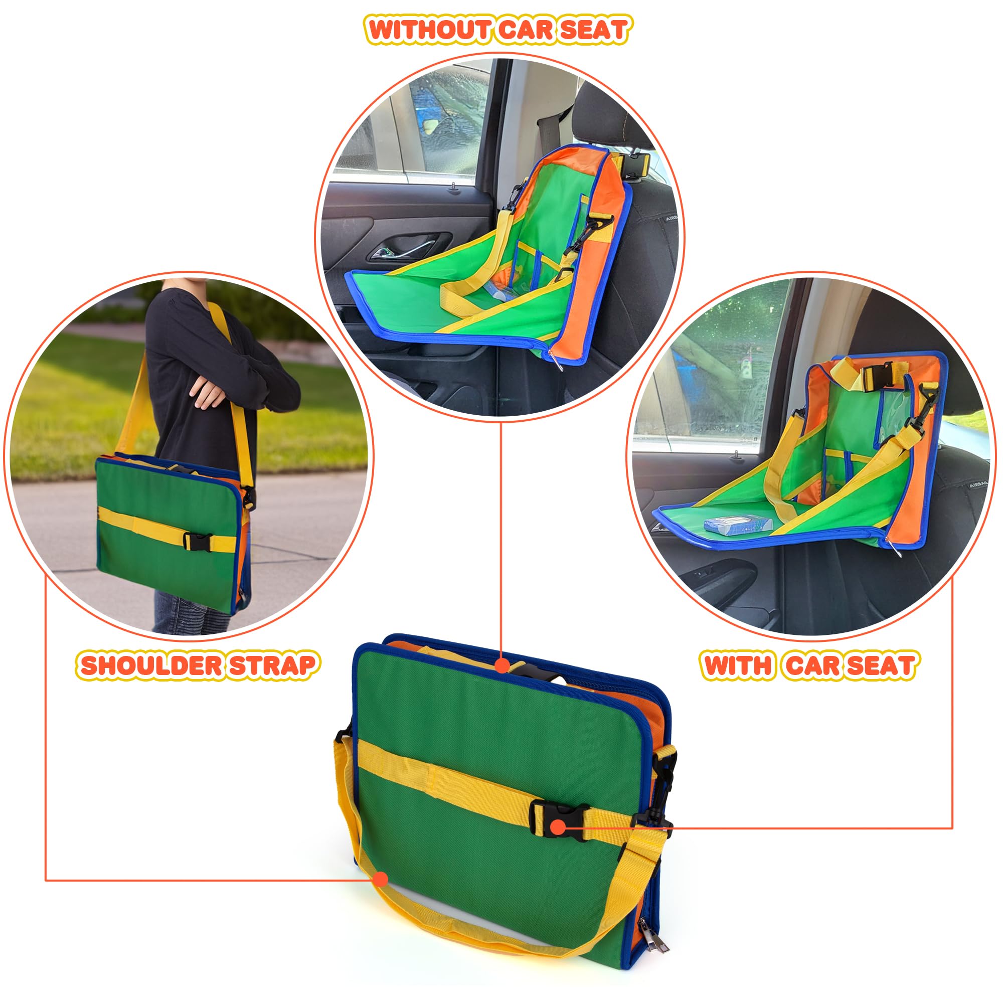 ArtCreativity Travel Tray strapped for hanging or shoulder carry.