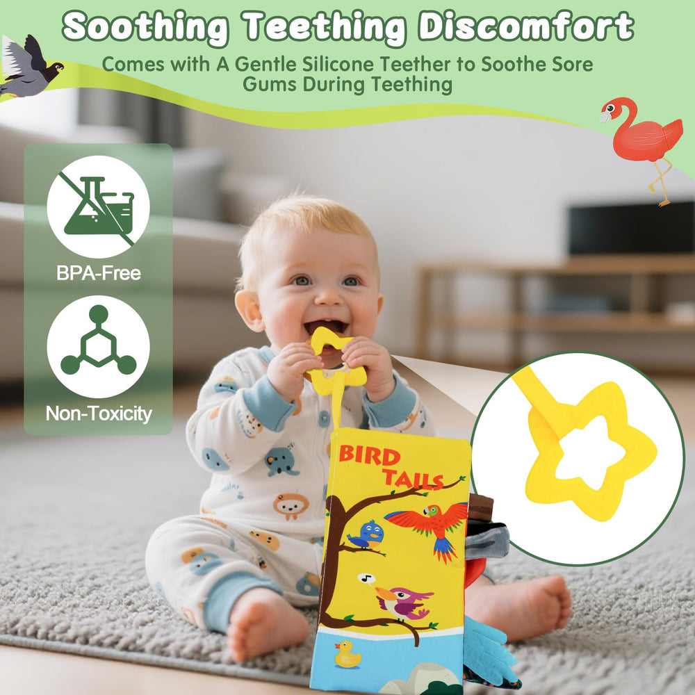ArtCredit baby book crinkle and squeak; interactive sounds spark curiosity