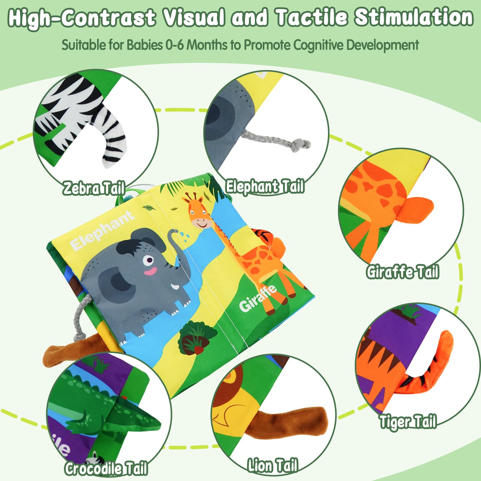 ArtCredit crinkle book page open with bold contrasts for visual tracking.