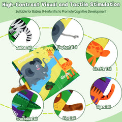 ArtCredit crinkle book page open with bold contrasts for visual tracking.