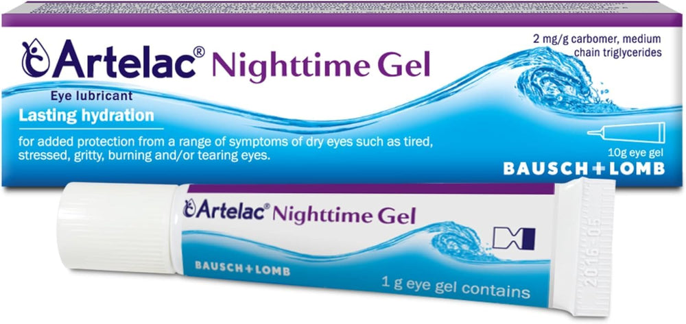 Artelac Nightime Gel application demonstrates a smooth, gentle coat on the eye