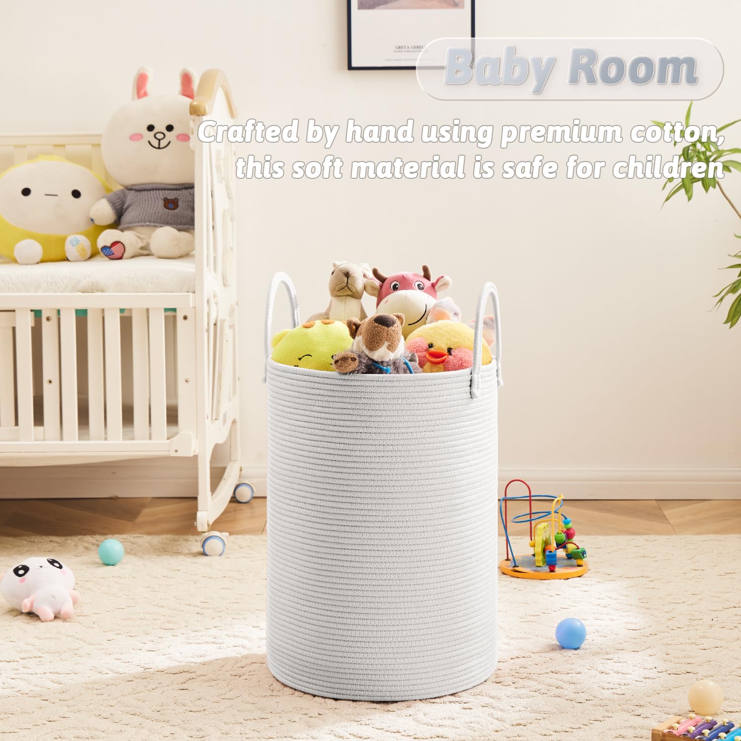 Artfeel breathable cotton rope basket promotes air circulation.
