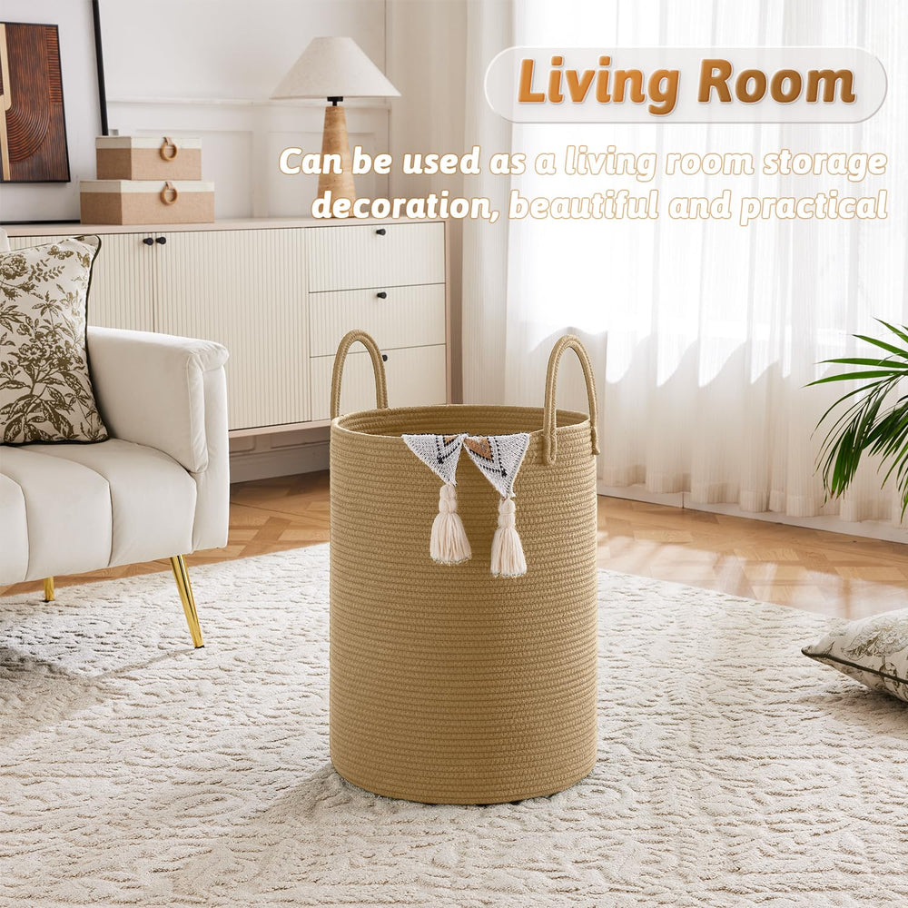 Artfeel laundry basket shown in a bathroom decor setting for decorative storage.