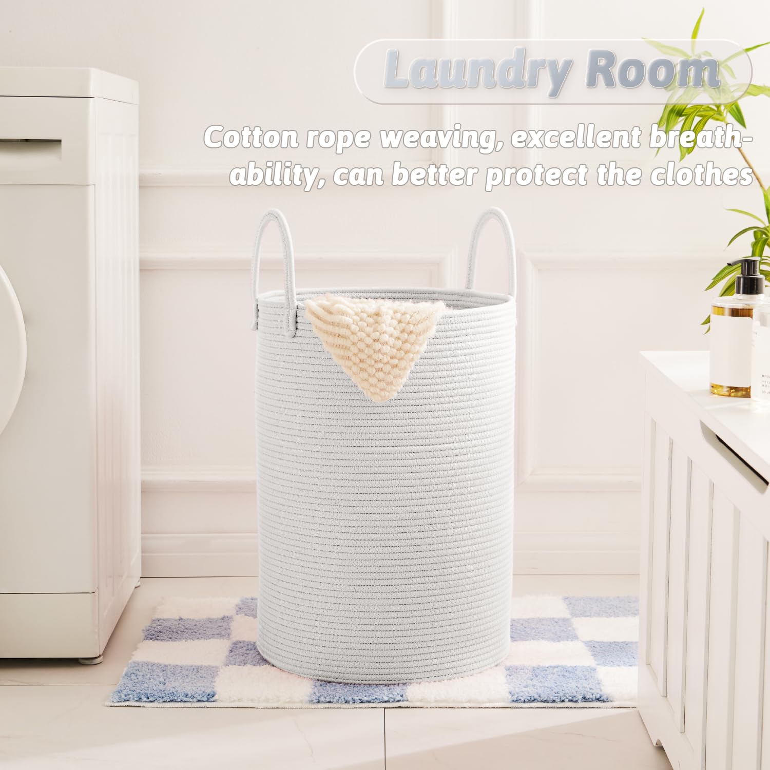 Artfeel laundry basket blankets-pillows storage neatly holds blankets and pillows.