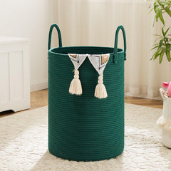 Artfeel laundry basket with cotton rope weave for stylish, breathable storage.