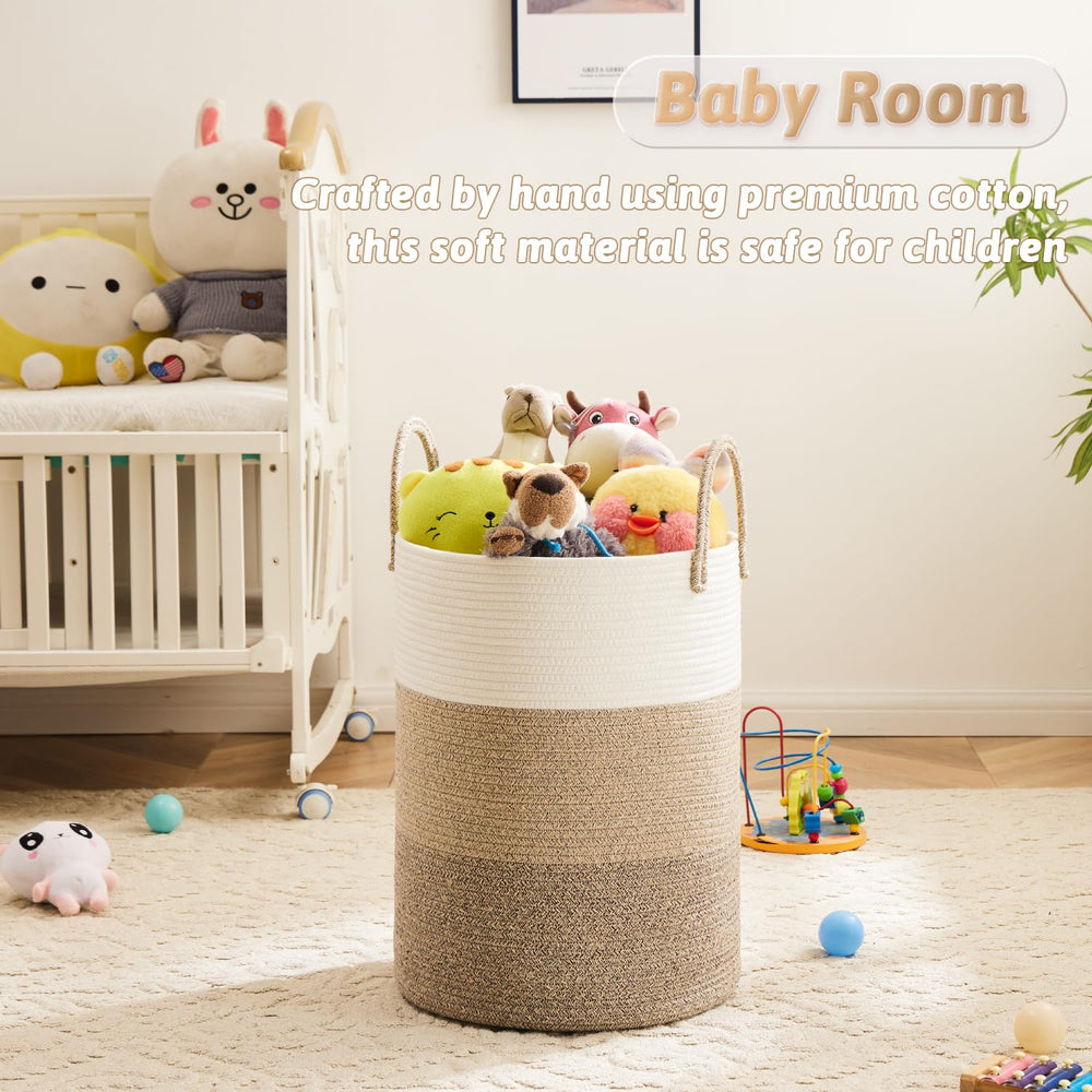 Artfeel laundry basket durable handwoven cotton rope ensures long-lasting use.