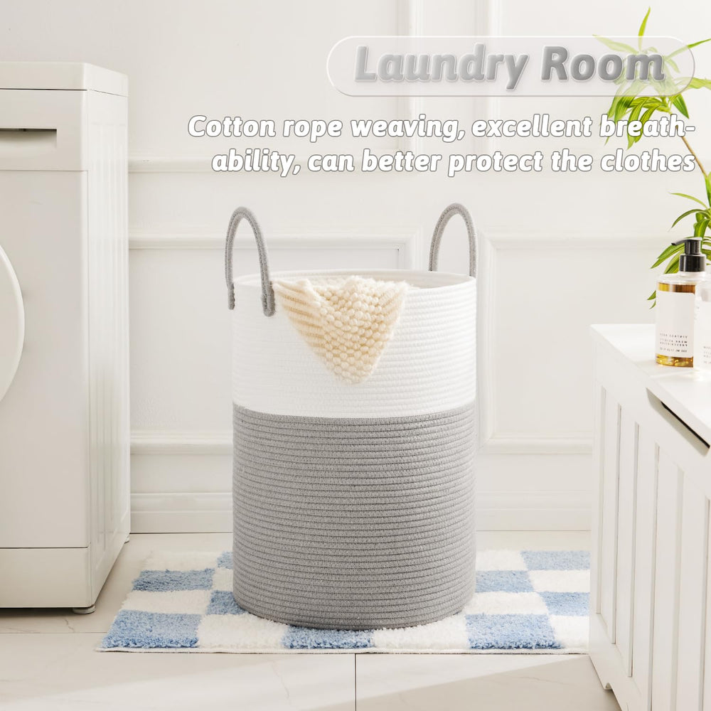Artfeel Laundry Basket cotton rope weave highlights durability and breathability