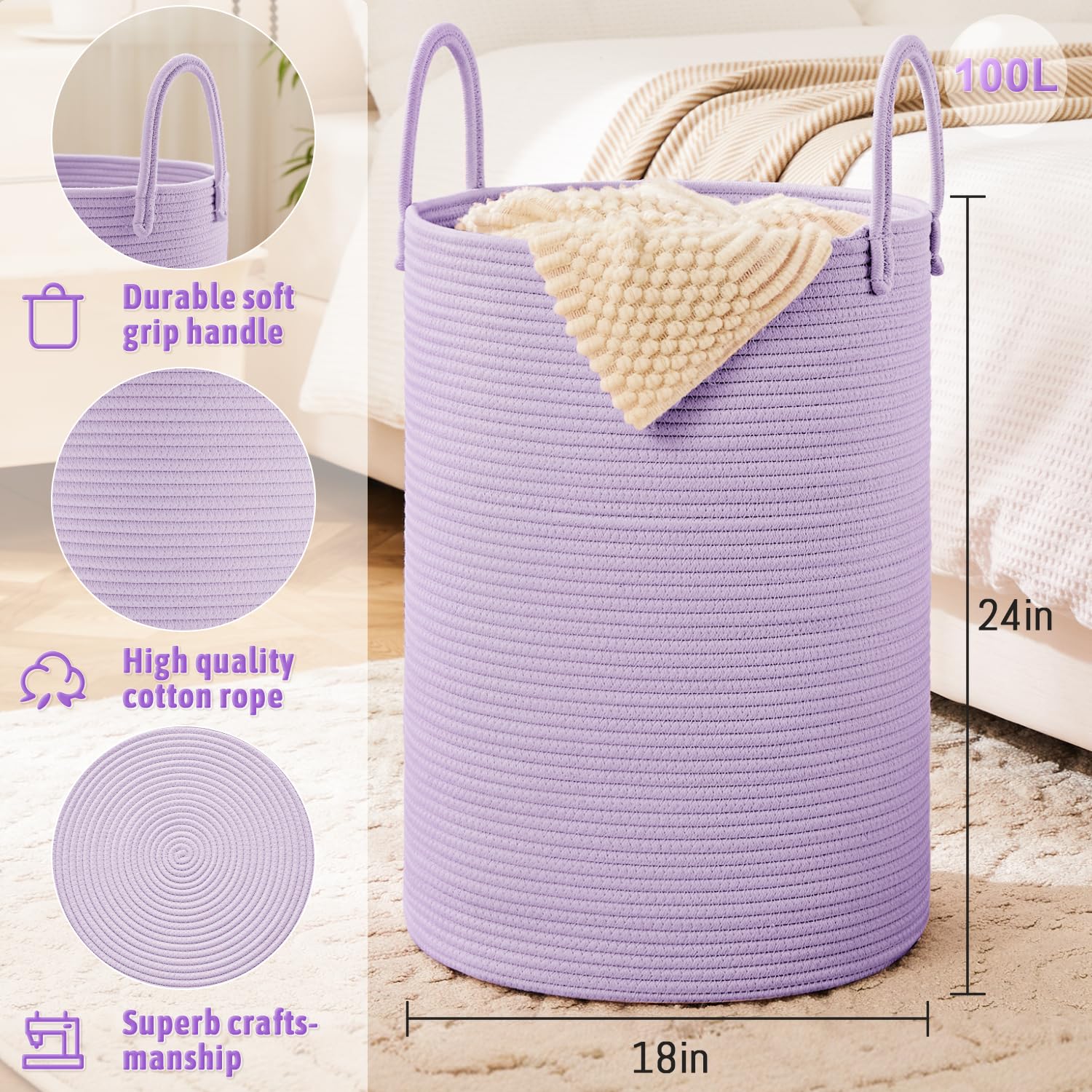 Artfeel laundry basket folded empty demonstrates compact storage and portability.