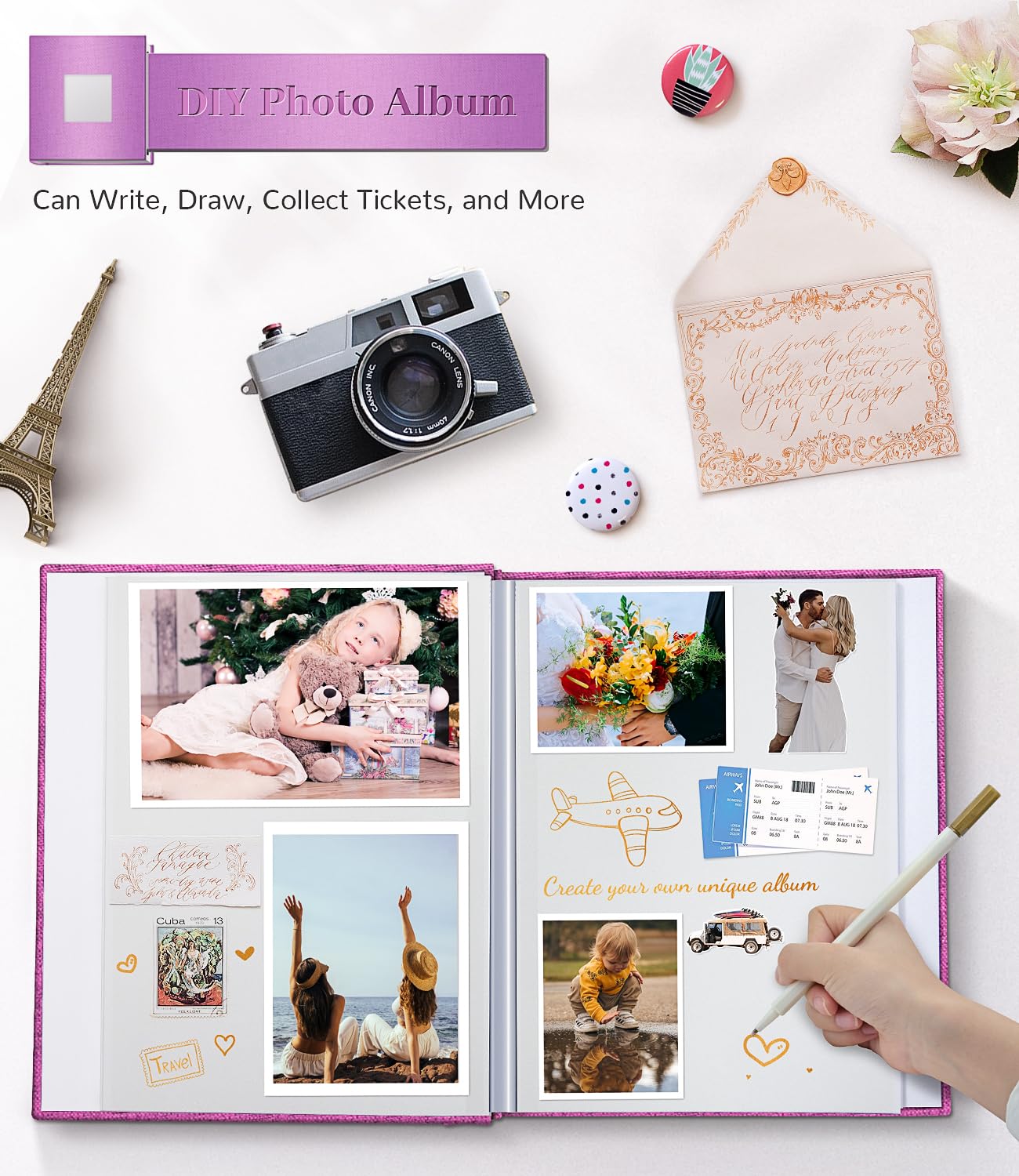 Artfeel photo album features 60 sheets and 120 pages for versatile layouts.