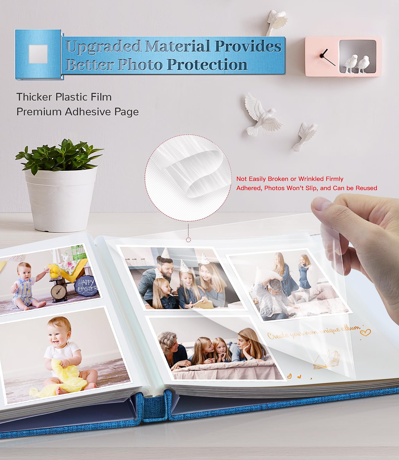 Artfeel photo album acid-free PVC-free interior preserves photos without chemical exposure.