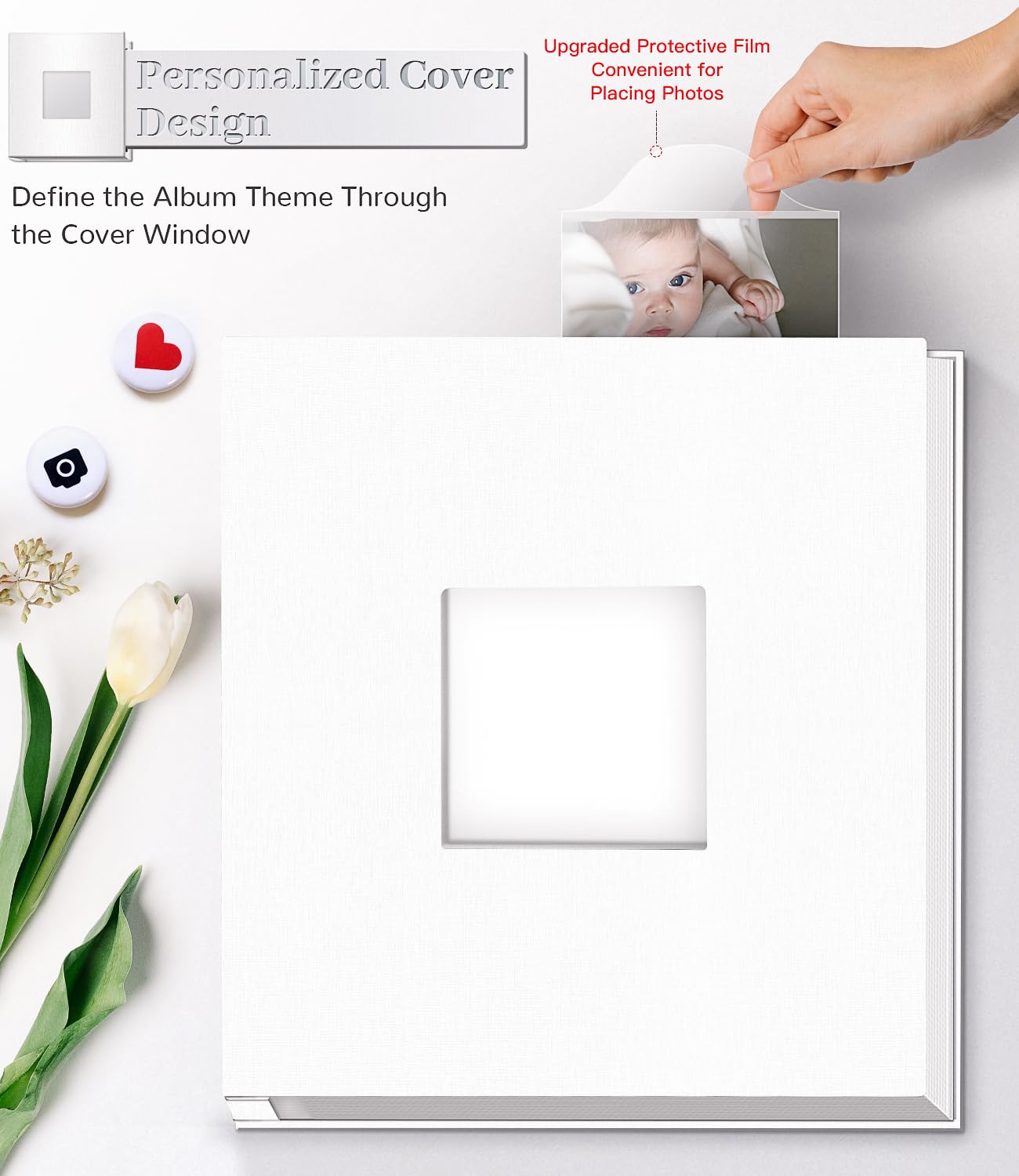 Artfeel photo album inner pages show versatile photo placement options.