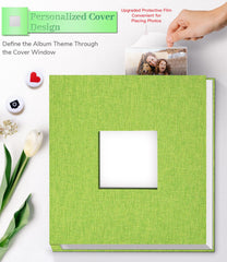 Artfeel photo album inside adhesive pages keep photos secure without wrinkling during placement.