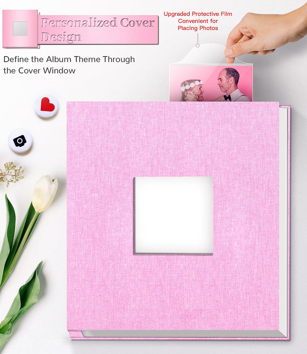 Artfeel photo album inside pages offers flexible adhesive placement and easy rearrangement