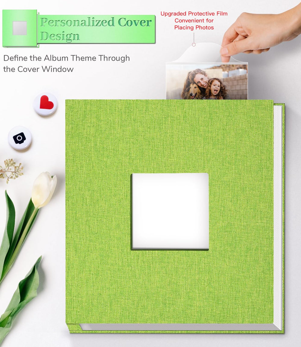 Artfeel photo album interior pages show 60-page layout for versatile photo sizes and secure placement.