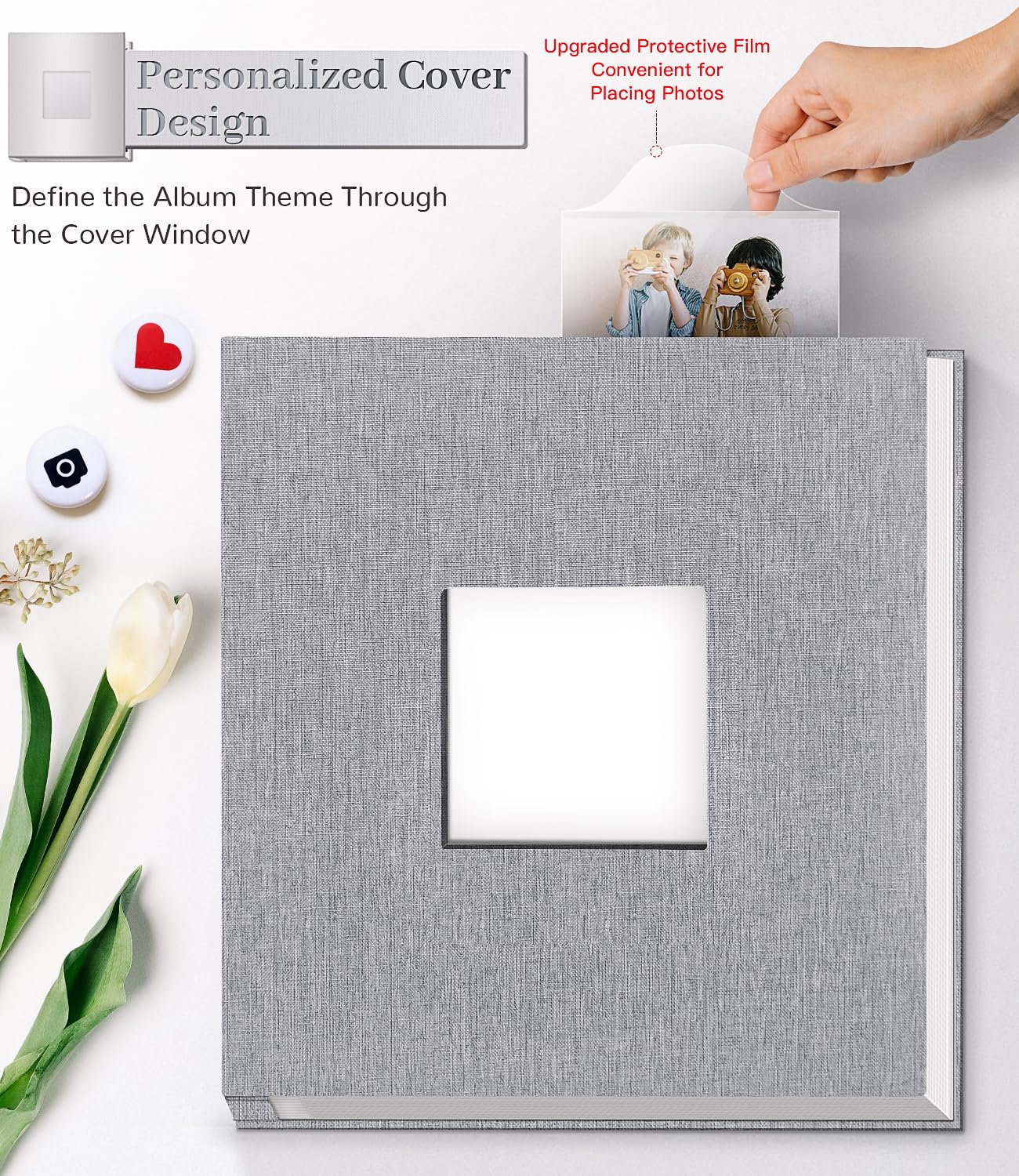 Artfeel photo album inside pages adaptable to 3x5 to 8x10 photos