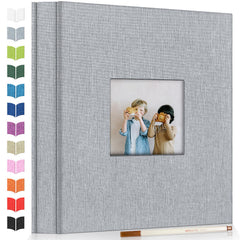 Artfeel photo album linen cover with display window to showcase memories.