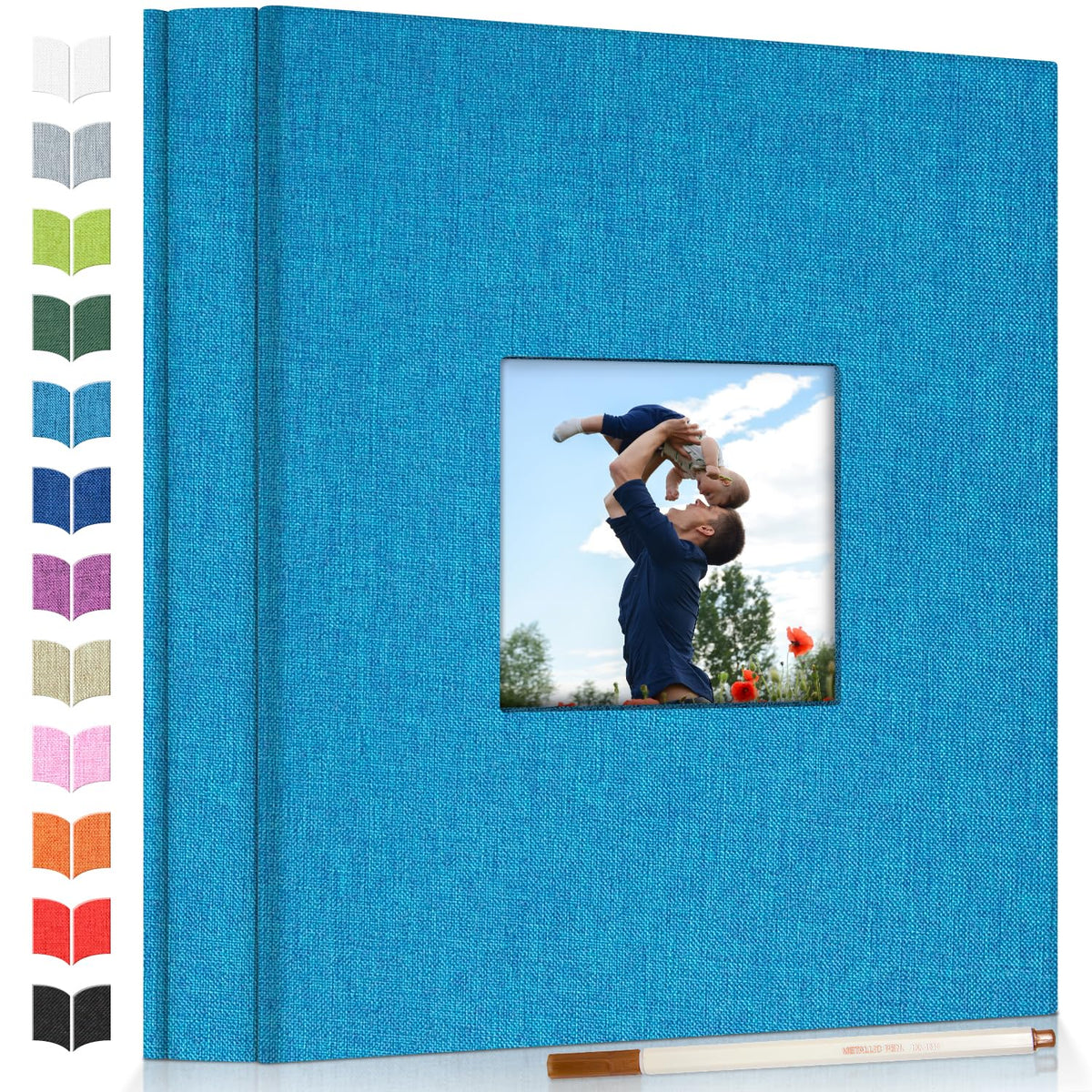Artfeel Photo Album outside linen cover with display window showcases memories at a glance.