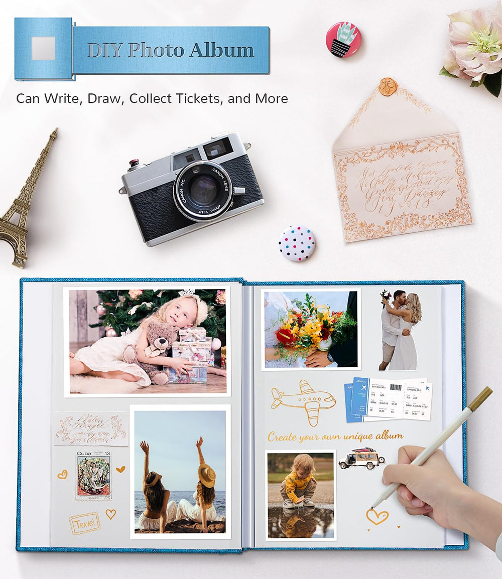 Artfeel scraper tool helps remove bubbles for crisp photo placement.